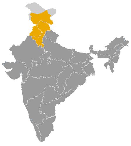 India • |1801/1849| • Sukerchakia dynasty: map